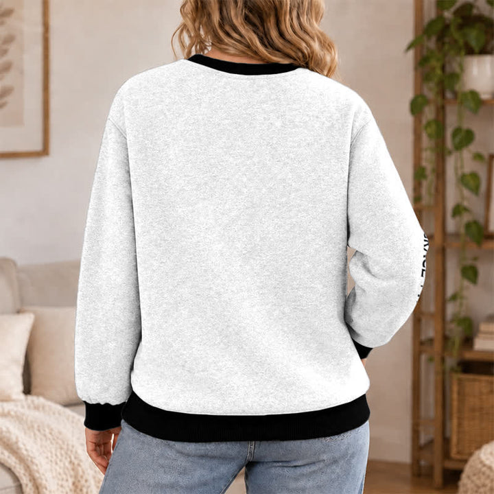 Christianartworkshop Jesus Saved My Life Contrast Trim Faith Lightweight Sweater - image 5