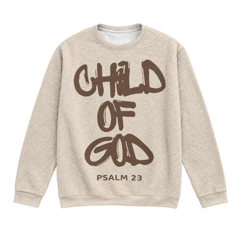 Christianartworkshop Child Of God Psalm 23 Faith Lightweight Sweater - Beige - 3XL - image 9