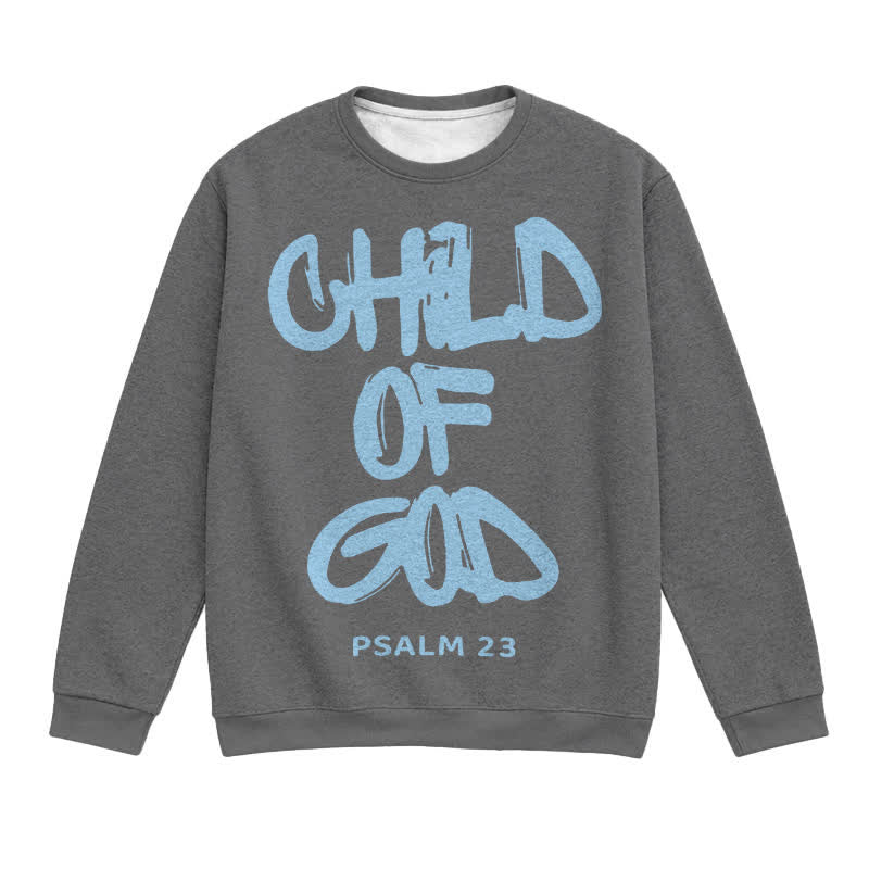 Christianartworkshop Child Of God Psalm 23 Faith Lightweight Sweater - Grey - 3XL - image 18