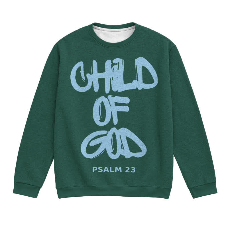 Christianartworkshop Child Of God Psalm 23 Faith Lightweight Sweater - Dark Green - 3XL - image 27