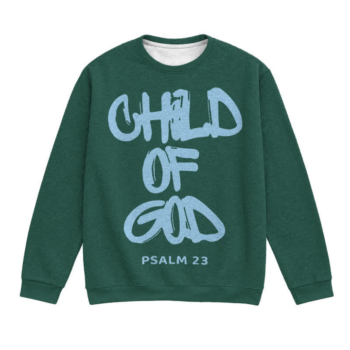 Christianartworkshop Child Of God Psalm 23 Faith Lightweight Sweater - Dark Green - 3XL - image 27