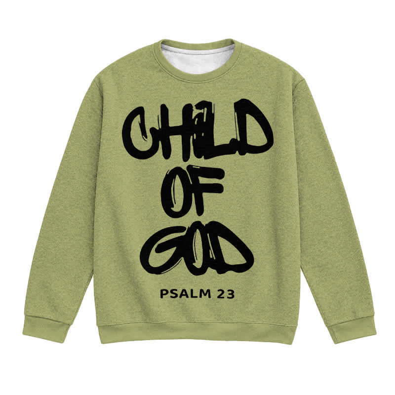 Christianartworkshop Child Of God Psalm 23 Faith Lightweight Sweater - Olive Green - 3XL - image 36