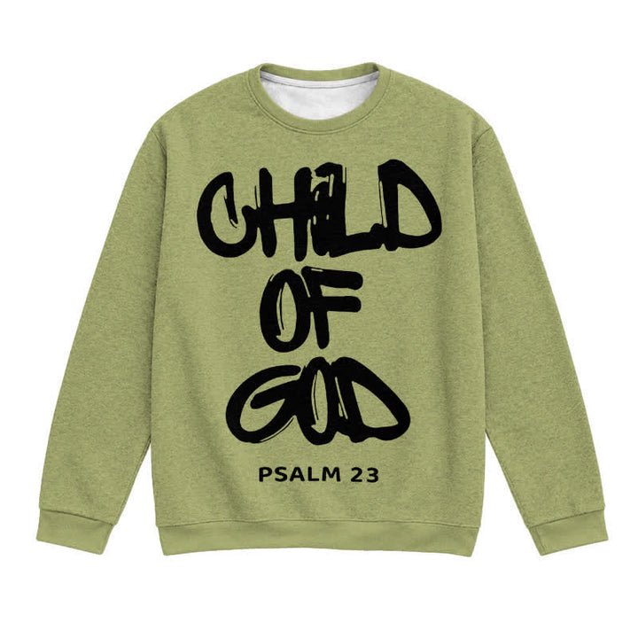 Christianartworkshop Child Of God Psalm 23 Faith Lightweight Sweater - Olive Green - 3XL - image 36
