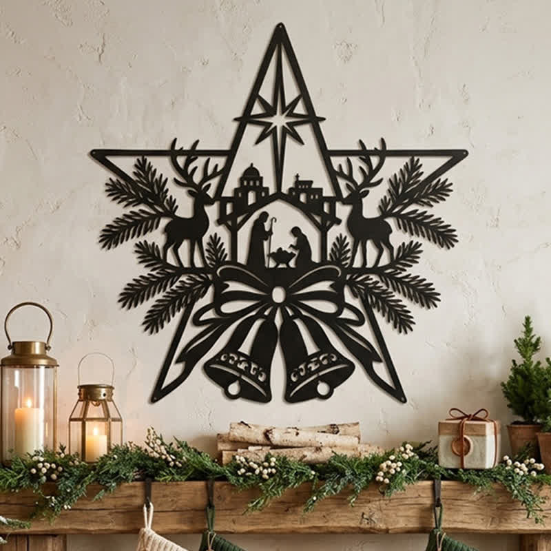 Christianartworkshop Rustic Nativity Scene Metal Wall Sign: Symbol of Timeless Sacred Promise - image 6