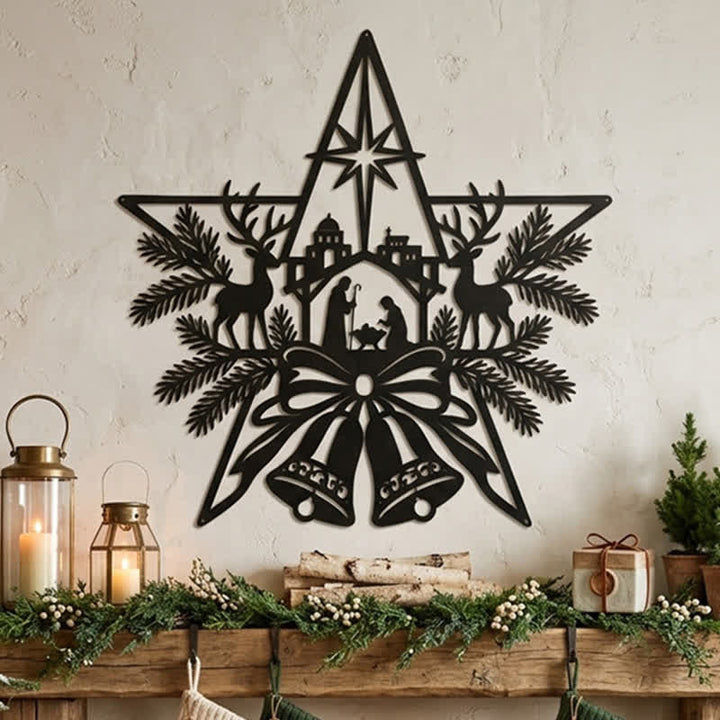 Christianartworkshop Rustic Nativity Scene Metal Wall Sign: Symbol of Timeless Sacred Promise - image 6