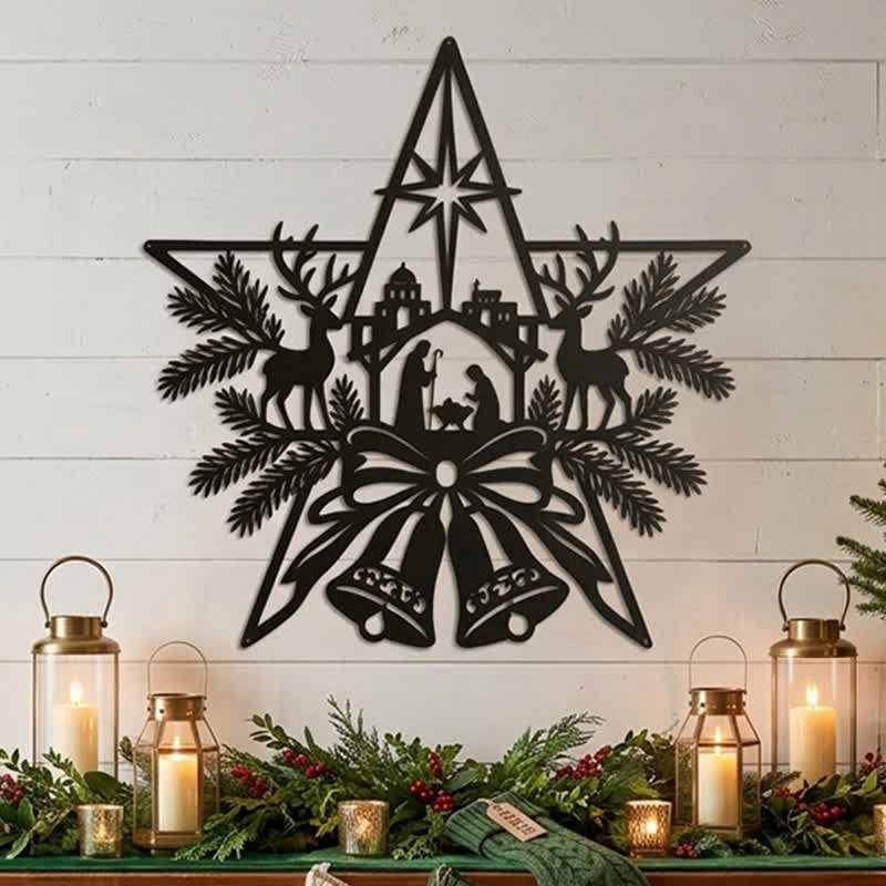 Christianartworkshop Rustic Nativity Scene Metal Wall Sign: Symbol of Timeless Sacred Promise - image 7