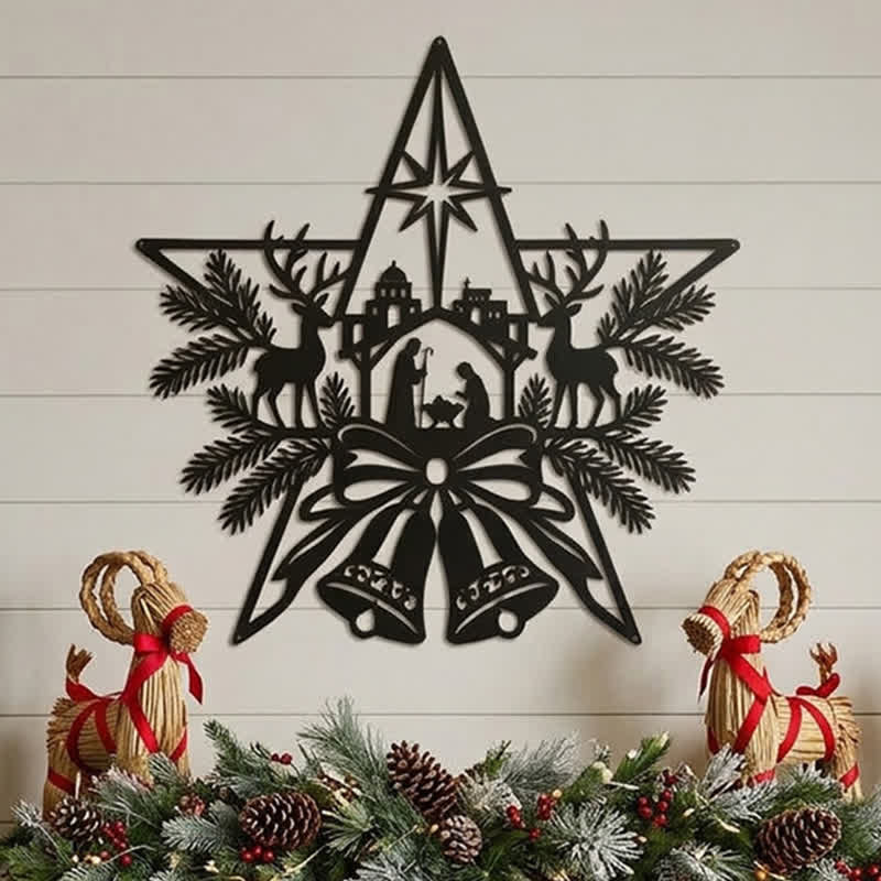 Christianartworkshop Rustic Nativity Scene Metal Wall Sign: Symbol of Timeless Sacred Promise - image 4