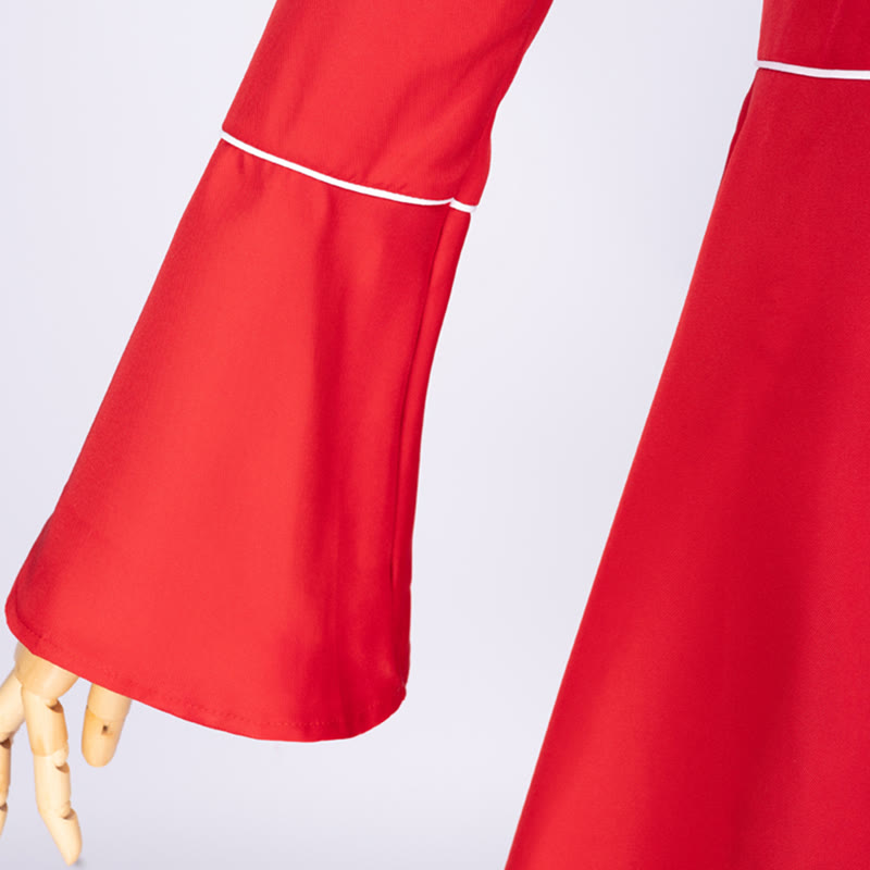 Christianartworkshop Multicolor Flared Sleeves Cassock with Cross Motifs & Ritual Aesthetic - image 5
