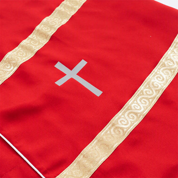 Christianartworkshop Multicolor Flared Sleeves Cassock with Cross Motifs & Ritual Aesthetic - image 3