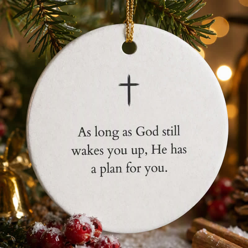 Christianartworkshop Simple Cross Text Hanging Ornament: Symbol of Unfailing Divine Purpose - image 7