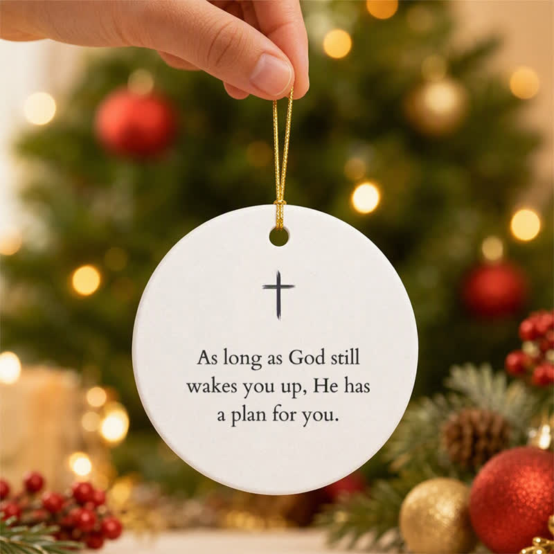 Christianartworkshop Simple Cross Text Hanging Ornament: Symbol of Unfailing Divine Purpose - image 4