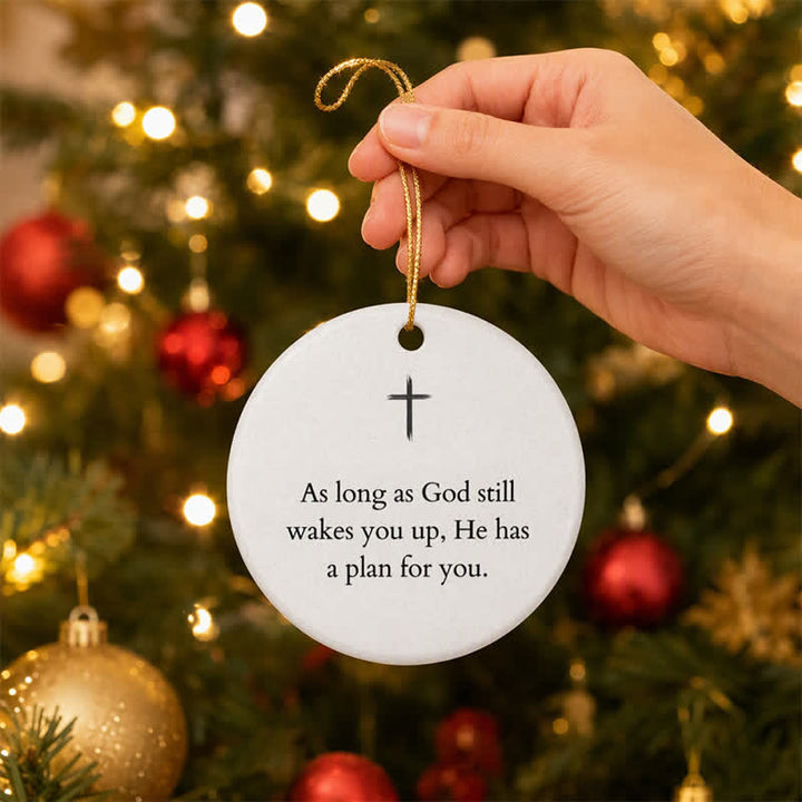 Christianartworkshop Simple Cross Text Hanging Ornament: Symbol of Unfailing Divine Purpose - image 3