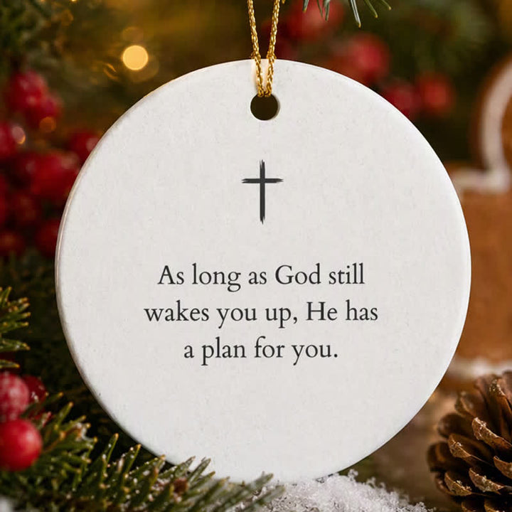 Christianartworkshop Simple Cross Text Hanging Ornament: Symbol of Unfailing Divine Purpose - image 6