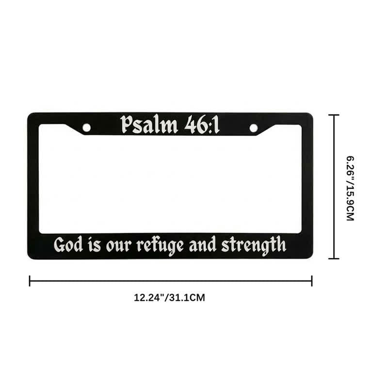 Christianartworkshop Psalm 18:32 Scripture Metal Car Frame: Emblem of Abiding Heavenly Strength - image 15