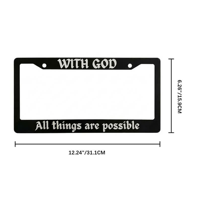 Christianartworkshop Psalm 18:32 Scripture Metal Car Frame: Emblem of Abiding Heavenly Strength - image 20
