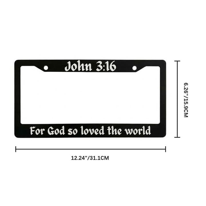 Christianartworkshop Psalm 18:32 Scripture Metal Car Frame: Emblem of Abiding Heavenly Strength - image 24