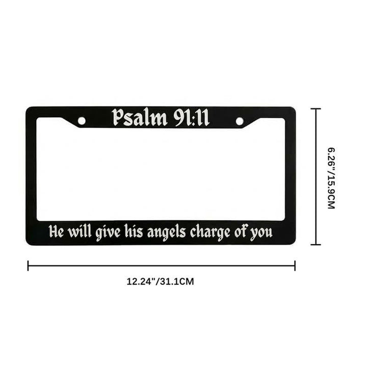 Christianartworkshop Psalm 18:32 Scripture Metal Car Frame: Emblem of Abiding Heavenly Strength - image 25