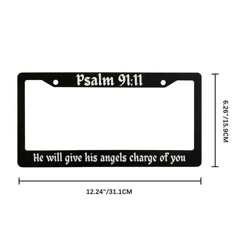 Christianartworkshop Psalm 18:32 Scripture Metal Car Frame: Emblem of Abiding Heavenly Strength - image 26