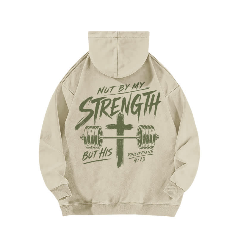 Christianartworkshop Not By My Strength But His Brown Washed Hoodie - image 7