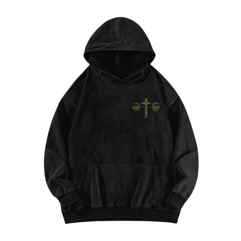 Christianartworkshop Not By My Strength But His Brown Washed Hoodie - image 5