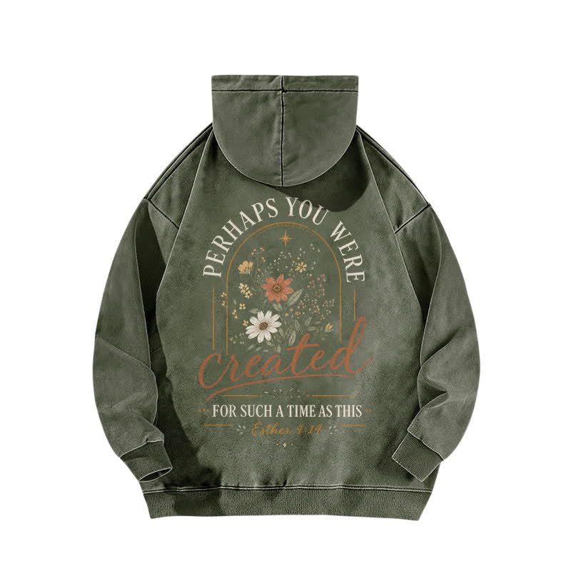 Christianartworkshop For Such A Time As This Floral Washed Hoodie - image 10