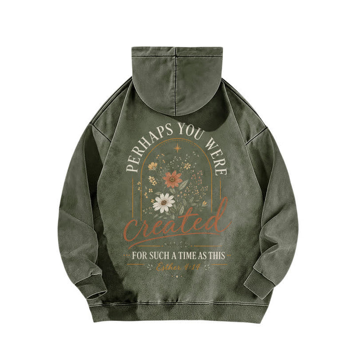 Christianartworkshop For Such A Time As This Floral Washed Hoodie - image 10