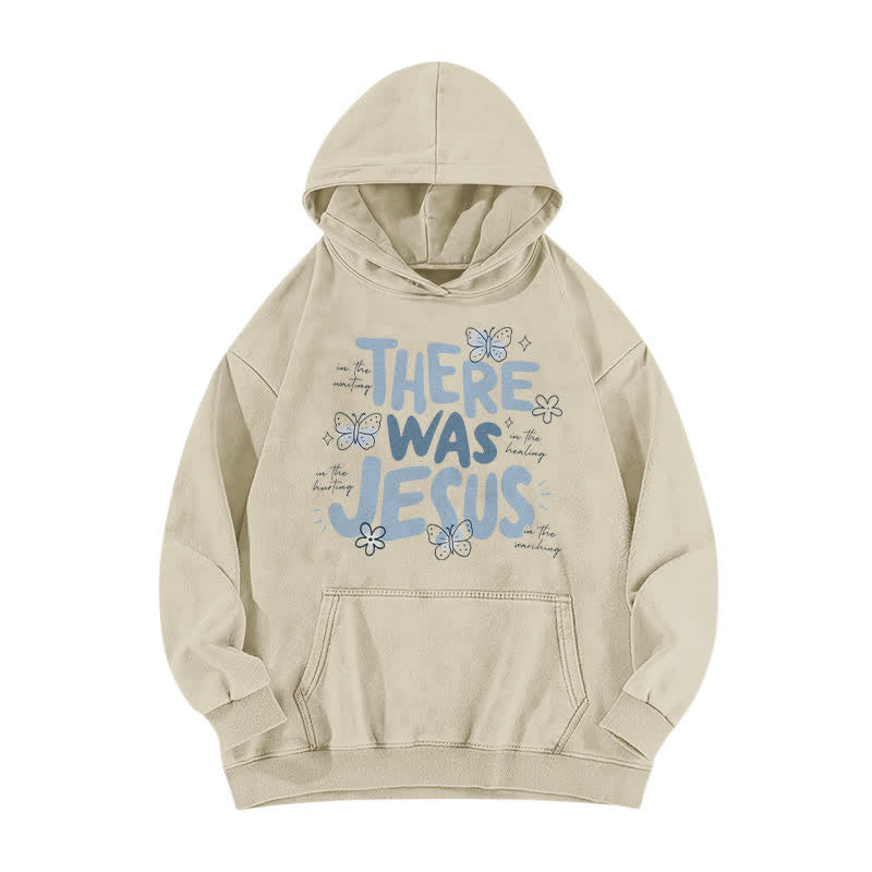 Christianartworkshop There Was Jesus Butterfly Bloom Washed Hoodie - Apricot - 5XL - image 2