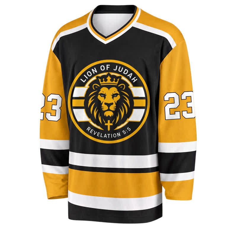 Christianartworkshop Lion Of Judah Revelation 5:5 Long Sleeve Hockey Jersey - image 2