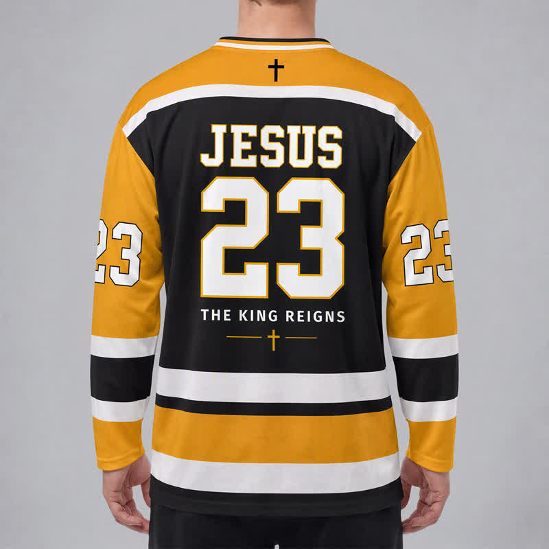 Christianartworkshop Lion Of Judah Revelation 5:5 Long Sleeve Hockey Jersey - image 4