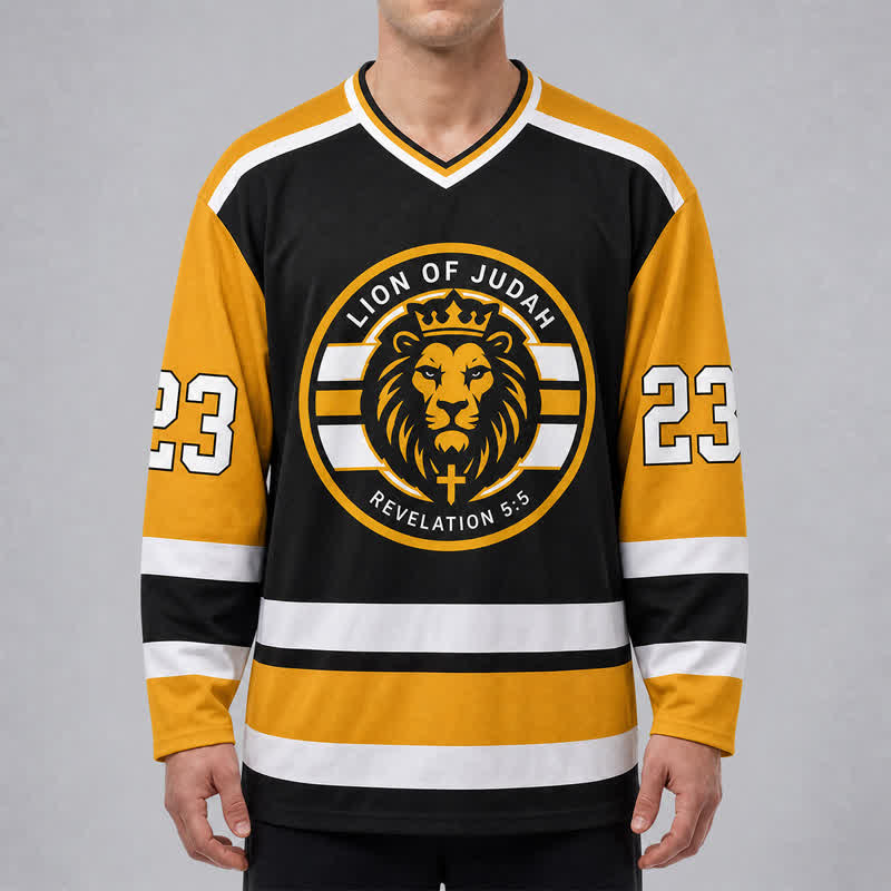 Christianartworkshop Lion Of Judah Revelation 5:5 Long Sleeve Hockey Jersey - image 3