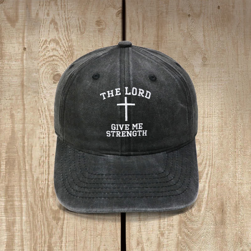 Christianartworkshop Vintage Faith Verse Baseball Dad Hat: Token of Steadfast Divine Reminder - Black - image 0
