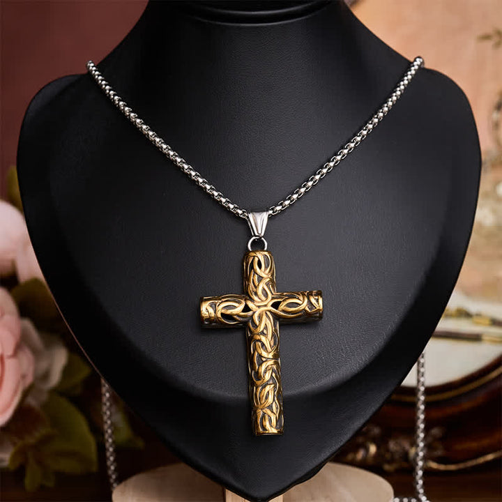 Christianartworkshop Hollow Twisted Knot Relief Cross Pendant Necklace: Timeless Emblem of Gentle Heavenly Guardianship - image 15