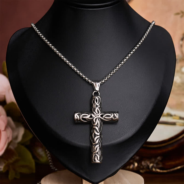 FREE Today: Hollow Twisted Knot Relief Cross Pendant Necklace: Timeless Emblem of Gentle Heavenly Guardianship - image 5