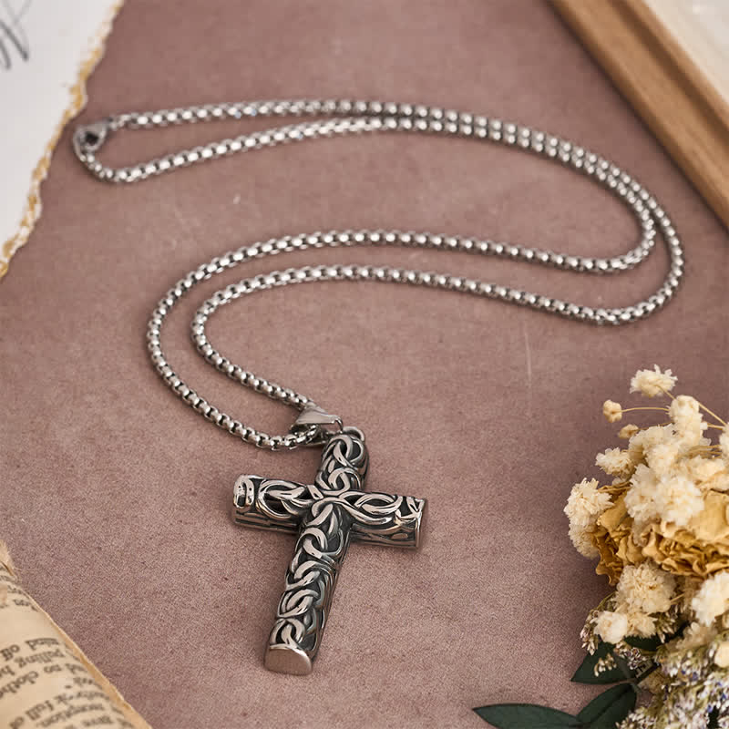 FREE Today: Hollow Twisted Knot Relief Cross Pendant Necklace: Timeless Emblem of Gentle Heavenly Guardianship - image 7