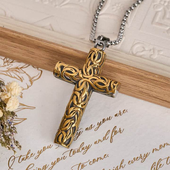 FREE Today: Hollow Twisted Knot Relief Cross Pendant Necklace: Timeless Emblem of Gentle Heavenly Guardianship - image 16