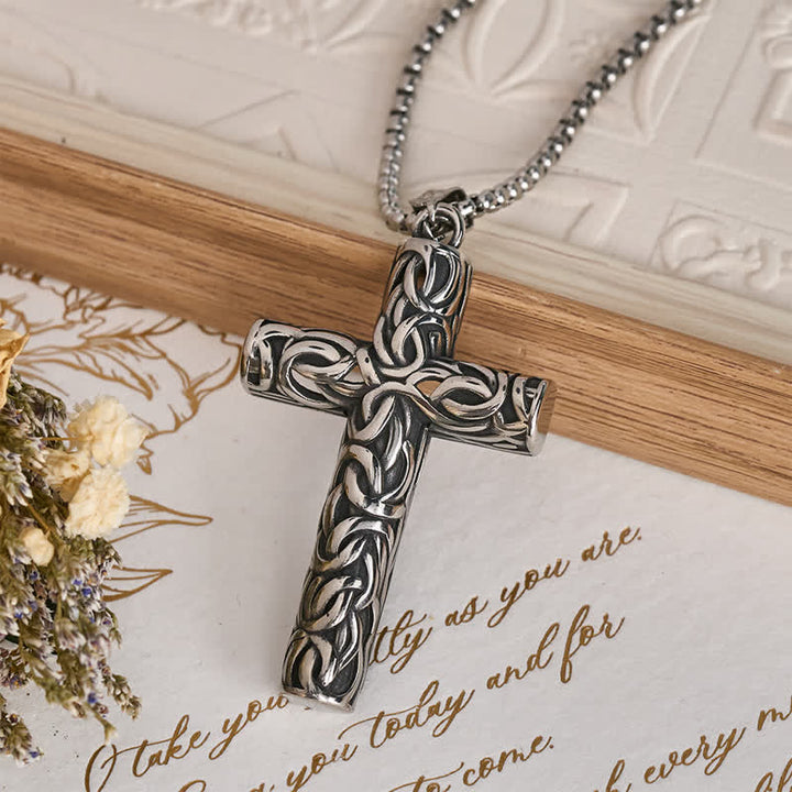 FREE Today: Hollow Twisted Knot Relief Cross Pendant Necklace: Timeless Emblem of Gentle Heavenly Guardianship - image 8