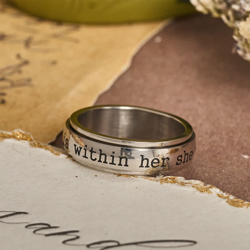 Christianartworkshop Smooth Rotatable Scripture Ring: Sacred Token of Inner Heavenly Peace - image 4