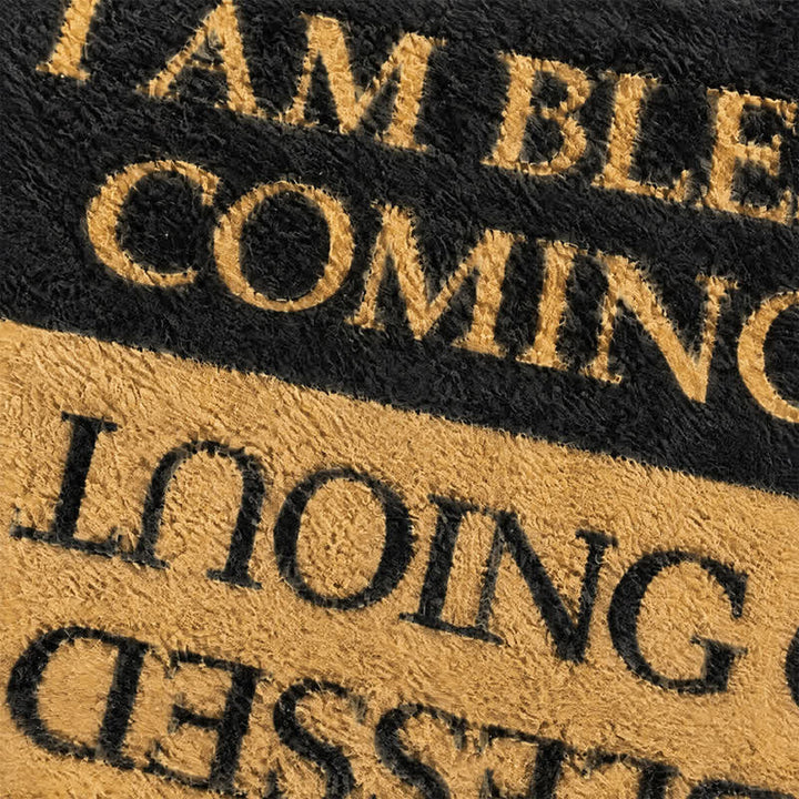 Christianartworkshop Two-Sided Faith Quote I Am Blessed Coming In & Going Out  Coir Doormat - image 5