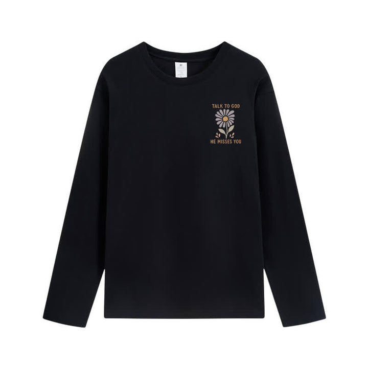 Christianartworkshop Dual-Sided Ecclesiastes 3:11 Floral Long Sleeve T-Shirt - image 14