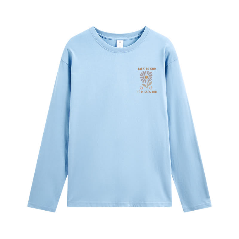 Christianartworkshop Dual-Sided Ecclesiastes 3:11 Floral Long Sleeve T-Shirt - image 32