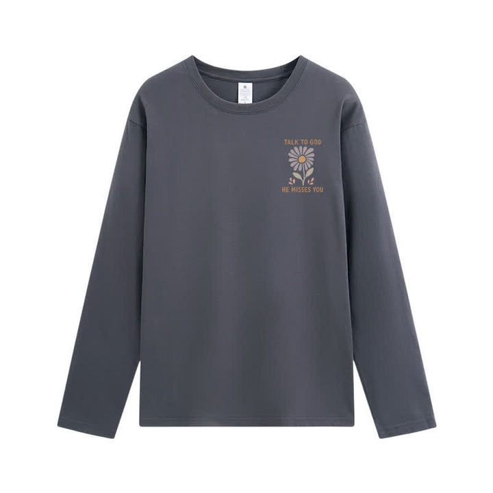 Christianartworkshop Dual-Sided Ecclesiastes 3:11 Floral Long Sleeve T-Shirt - image 23