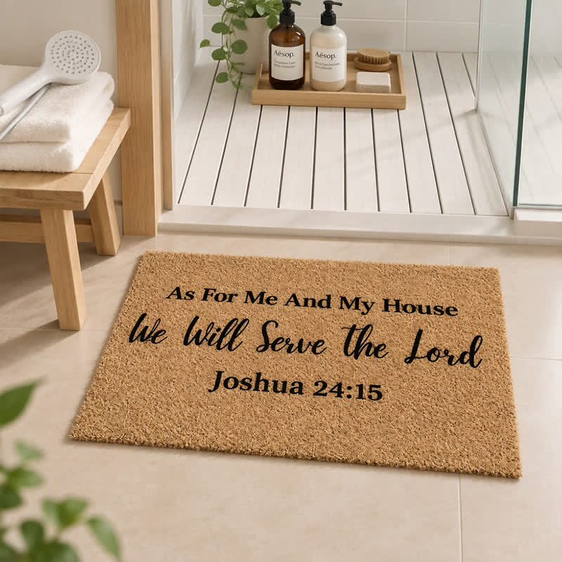 Christianartworkshop Plain Text Faith Verse Artificial Coir Doormat - image 1