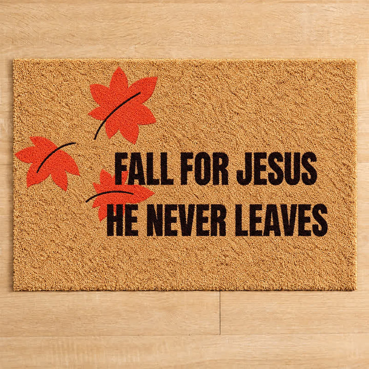 Christianartworkshop Fall Decor Scripture Quote Artificial Coir Doormat - image 3