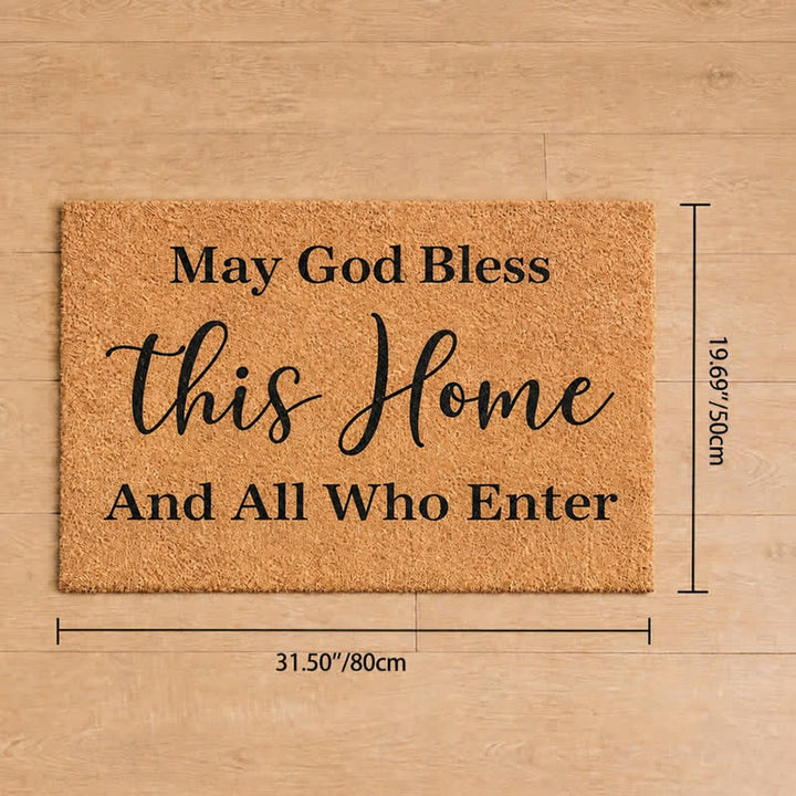 Christianartworkshop Rustic Household Benediction Artificial Coir Doormat - 19.69''*31.5''/50*80cm - image 8
