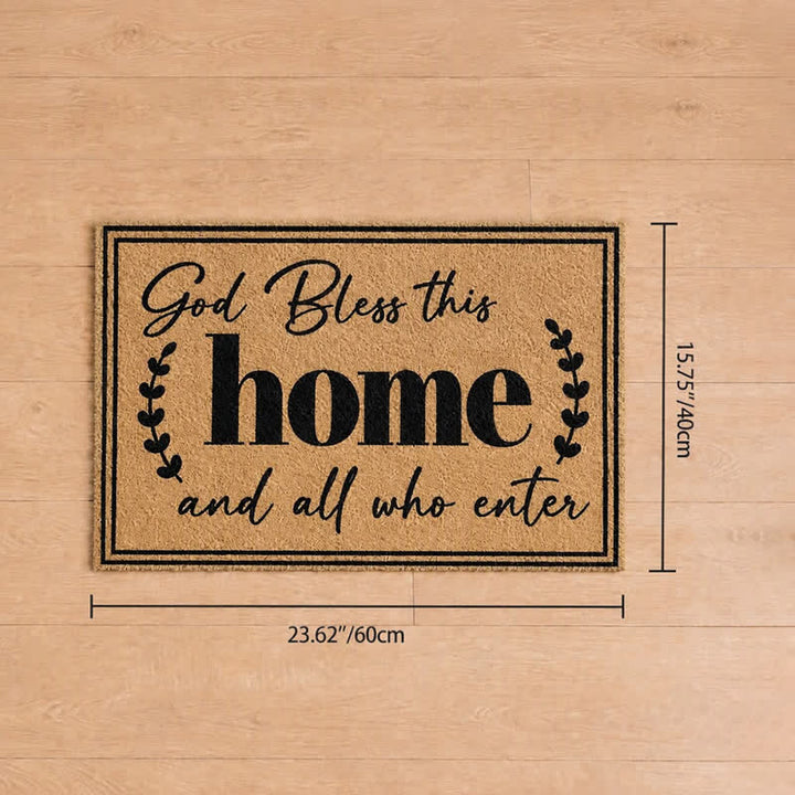 Christianartworkshop Elegant Laurel Welcome Verse Artificial Coir Doormat - 15.75''*23.62''/40*60cm - image 7