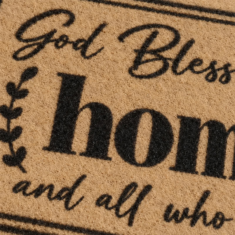 Christianartworkshop Elegant Laurel Welcome Verse Artificial Coir Doormat - image 4