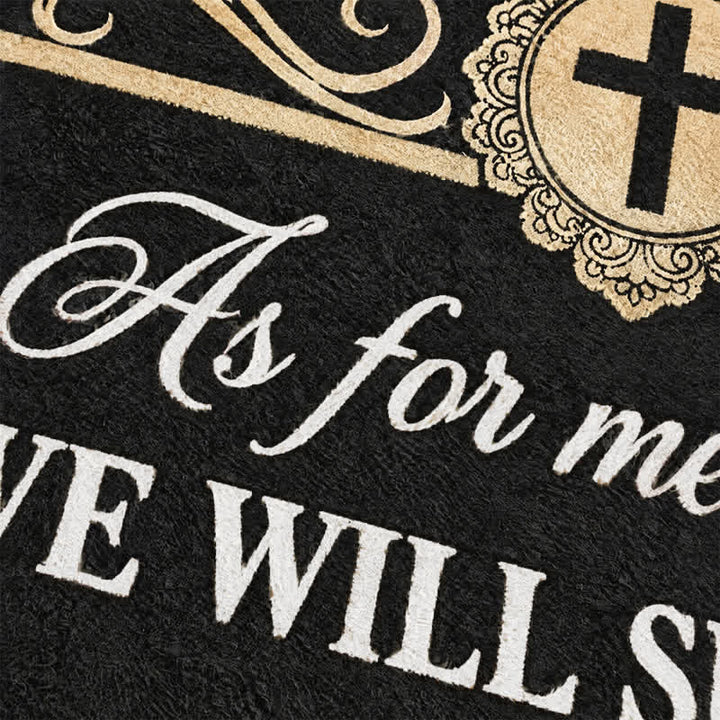 Christianartworkshop Joshua 24:15 Verse Cross Framed Artificial Coir Doormat - image 5