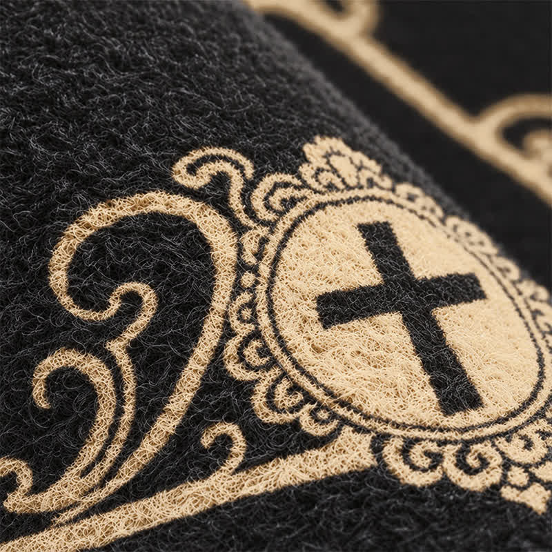 Christianartworkshop Joshua 24:15 Verse Cross Framed Artificial Coir Doormat - image 4