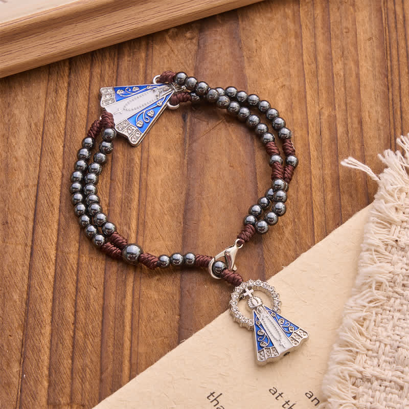 FREE Today: Braided Bead Car Pendant with Our Lady of Aparecida - Our Lady - image 0