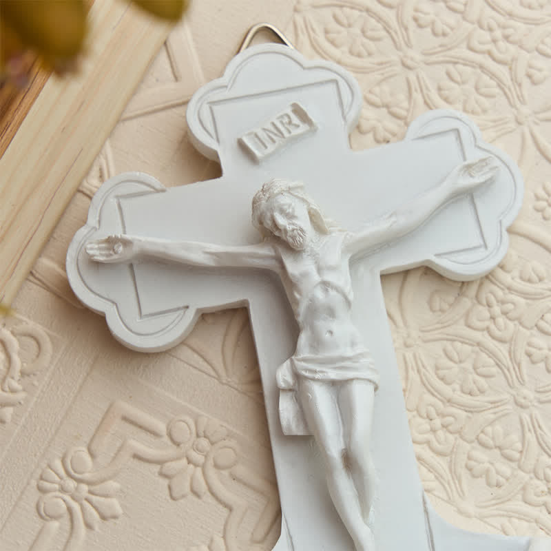 FREE Today: Sculpted Crucifix Resin Holy Water Font: Beacon of Serene Heavenly Guidance - image 3